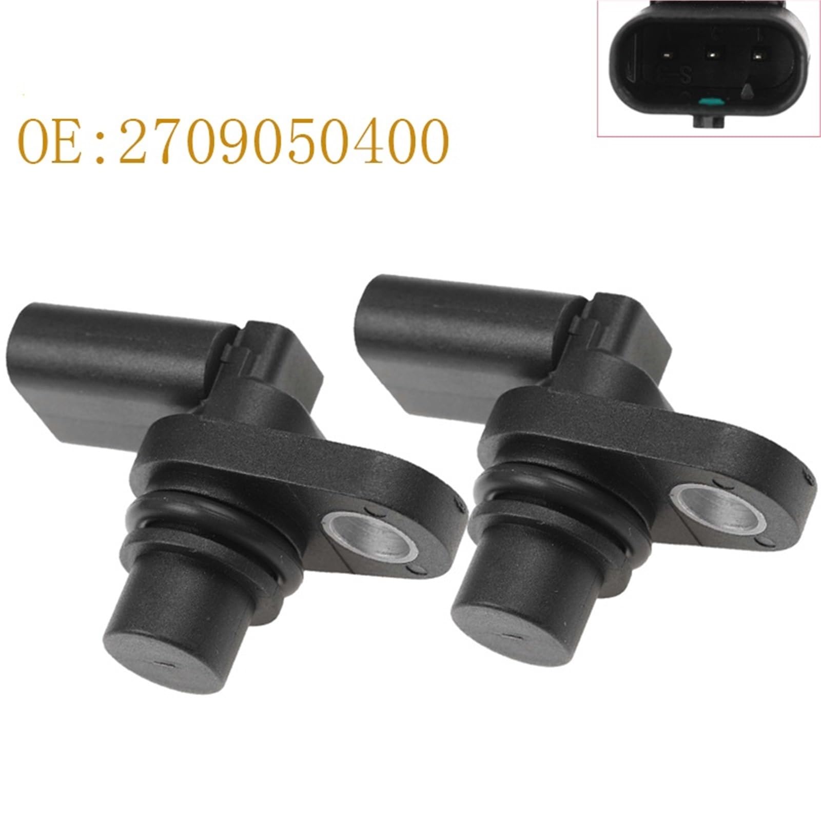 Sensor De ángulo Del árbol De Levas 2709050400 Sensor de posición árbol levas coche A2709050400 0232103125 para Benz C190 S205 R172 W463 C180 reemplazo(2pcs)