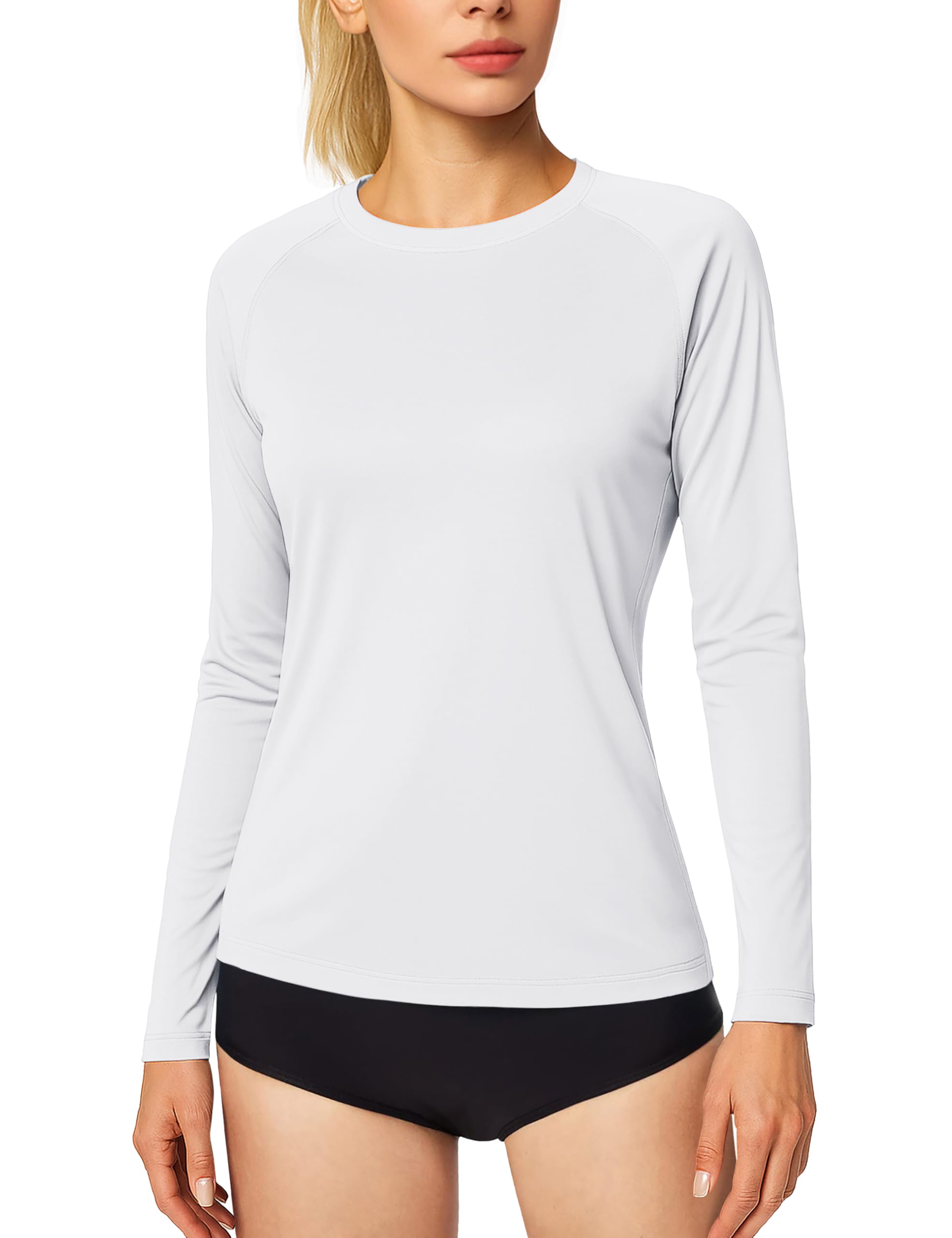 MAGCOMSEN UV Shirt Damen Langarmshirt Sport Shirts Longsleeve Basic Laufshirt Wandershirt Sommer T-Shirt Fitness Tops