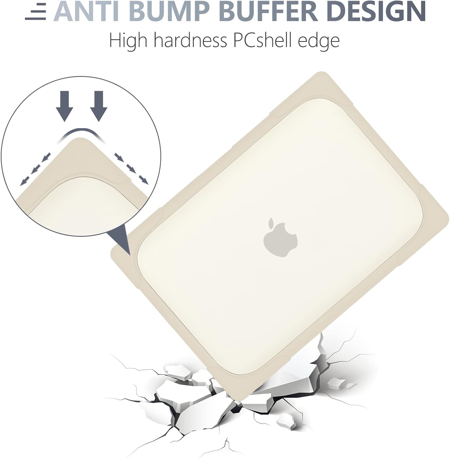 Batianda Heavy Duty Case for MacBook Air 15 inch 2025 M4 2024 2023 Release Model A3241/A3114/A2941, Ergonomic Foldable Kickstand (Holds 22lbs) Matte Translucent Shockproof Cover with Spare Parts,Khaki - Image 6