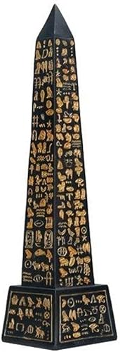 SUMMIT COLLECTION Obelisco egipcio negro con jeroglĂficos dorados figura coleccionable SUMMIT COLLECTION Obelisco egipcio negro con jeroglĂficos dorados figura coleccionable