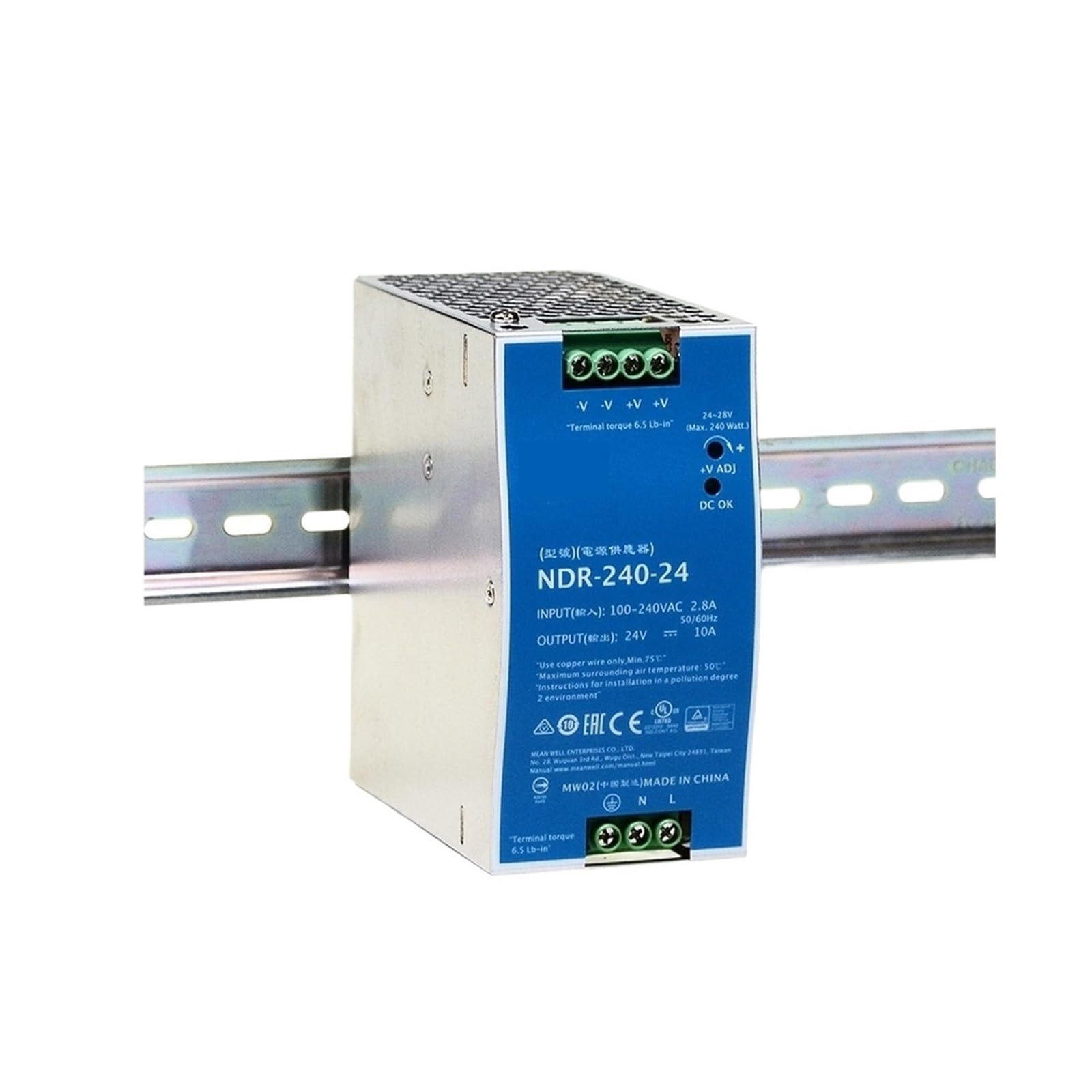 NDR-240-24 alimentation industrielle stable à sortie unique