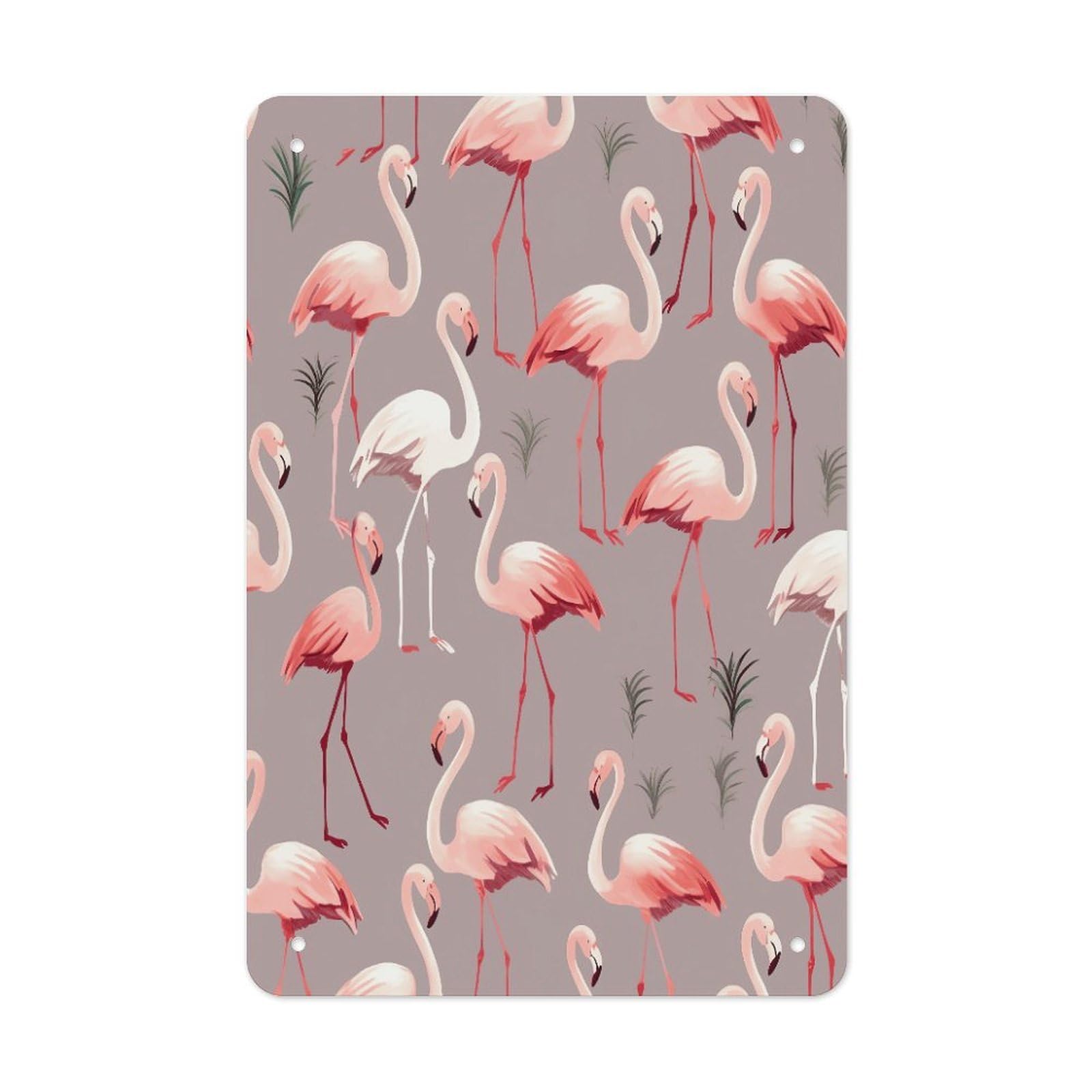 VstaDank Pink Flamingo Pattern Metal Tin Signs Personalized Wall Art Prints Decoration Art Poster Funny Vintage Tin Sign Iron Sheet Painting Metal Signboard Decor Painting for Wall Decor