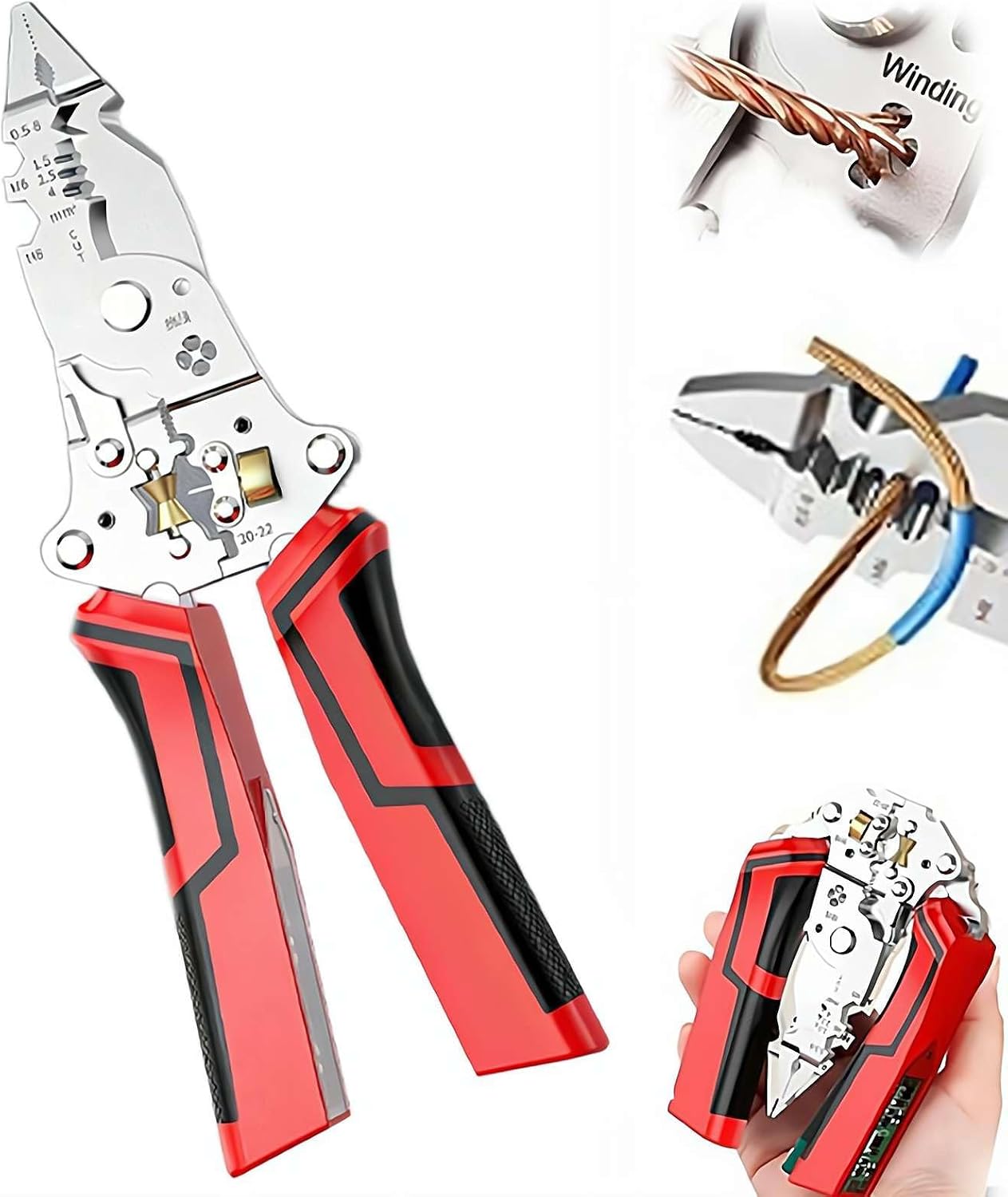 16 in 1 Wire Stripper Twister, For Cutting and Pulling Wires, Cable Scissors,Wire Stripper Twister for Cutting and Pulling Wires,Cable Scissors,Voltage Tester Pliers