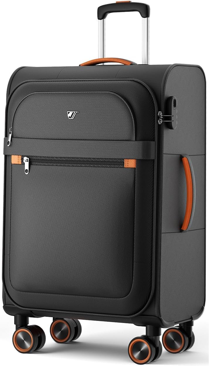 Weichschalenkoffer mittelgroß - Stoff Koffer Trolley 77 Liter