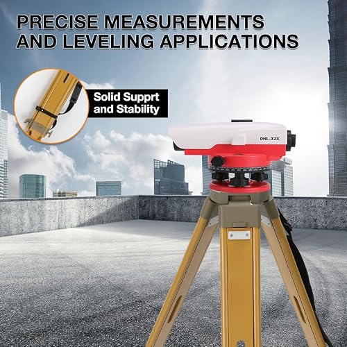 DMITER Surveying Wooden Tripod - Heavy-Duty and Adjustable for Total Stations& Theodolite - Thumbnail 5
