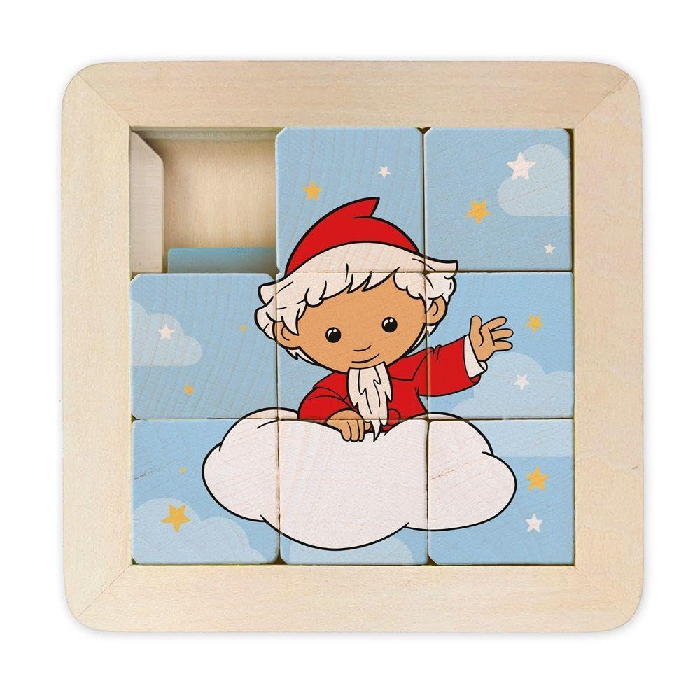 TRÖTSCH - Unser Sandmännchen : Schiebepuzzle aus Holz | Für Kinder ab 3 Jahren: Puzzle Spiel Schiebespiel Gedulsspiel