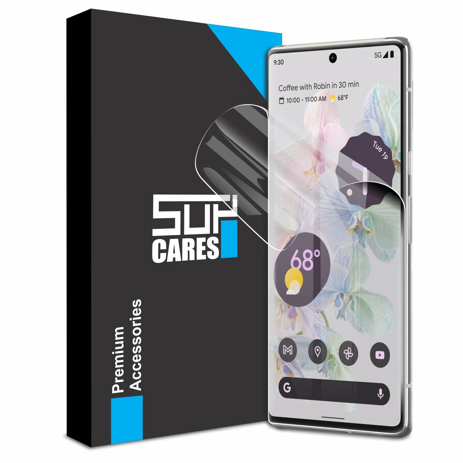 SupCares TPU Unbreakable Membrane Screen Protector for Google Pixel 6 Pro 5G (6.7 Inch) With Easy Self Installation Kit | Transparent (B0C3D3SY7C) Amazon Price History, Amazon Price Tracker