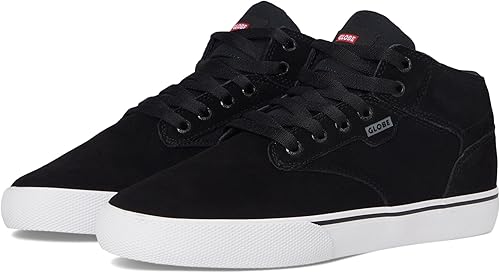 Globe Men's Motley Mid Skate Shoe, Black/White/Gum, 10,5