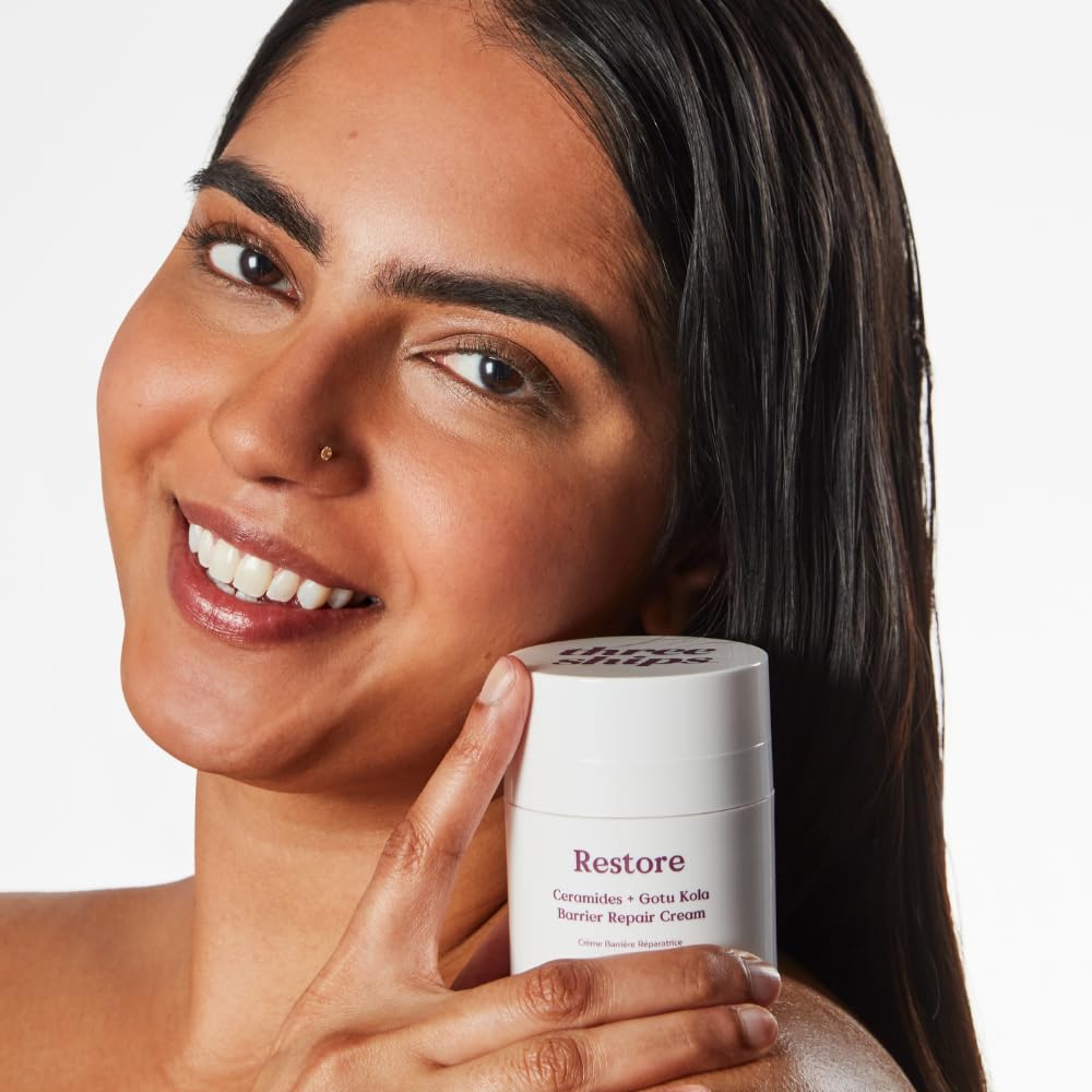 Three Ships - Restore Ceramides + Gotu Kola Barrier Repair Cream | Moisturize, Comfort, Soothe Skin | Cruelty-Free, Vegan, Paraben-Free, Sensitive Skin Safe (1.58 oz | 45 g) - Image 7