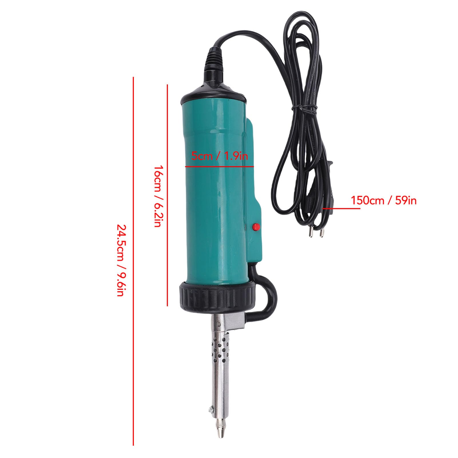 FILFEEL Bomba Desoldadora Automática Completa con Ventosa de Soldadura Eléctrica de 40W con Boquillas de 0,0mm, 0,5mm y 2,5mm para Reparación de Placa de Circuito de Placa Base de Chip (Enchufe de