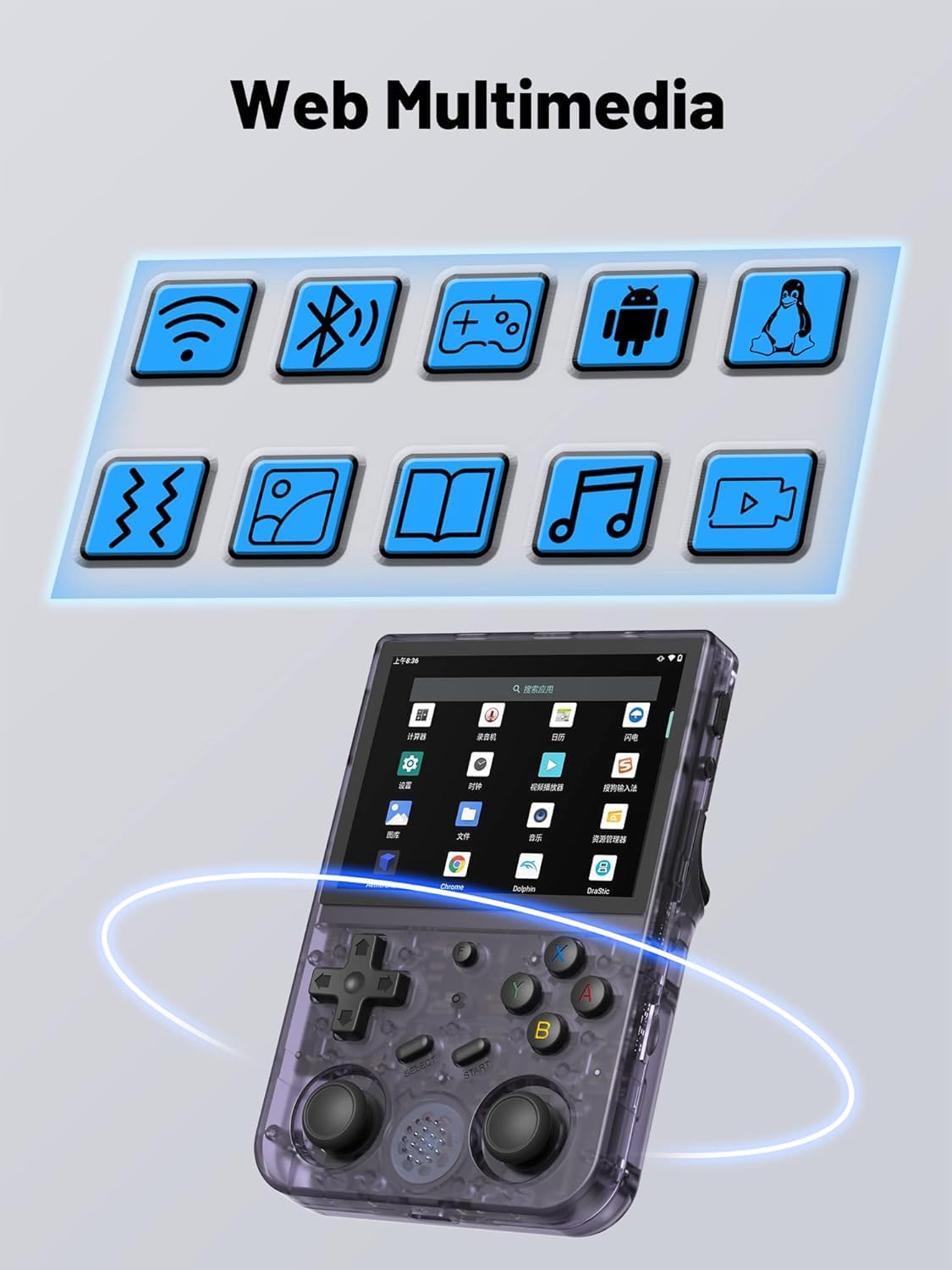 RG353V Handheld Game Console 3.5-Inches Display Dual OS Android 11