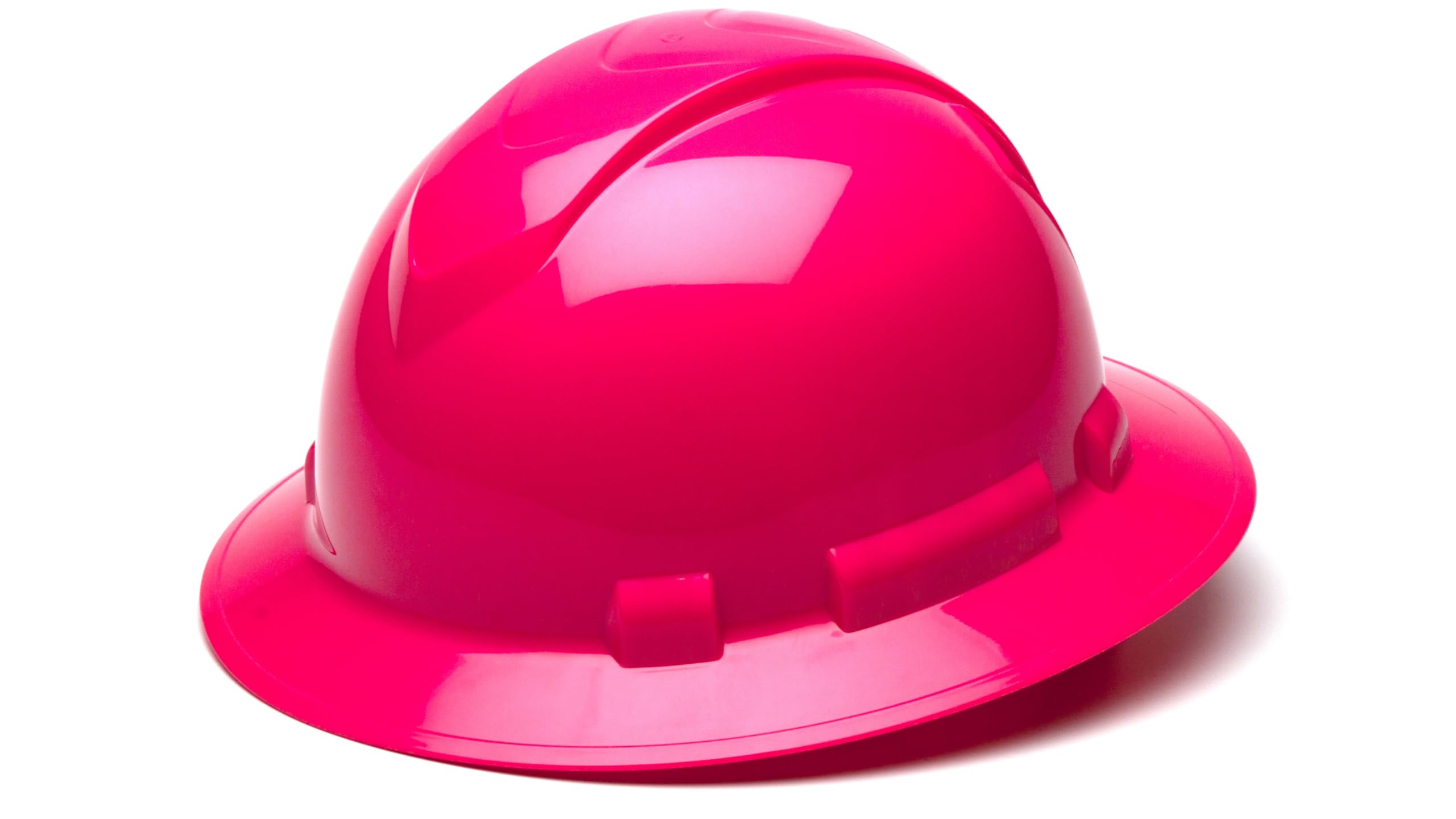 Pyramex Ridgeline Full Brim Hard Hat 4 Point Ratchet Pink