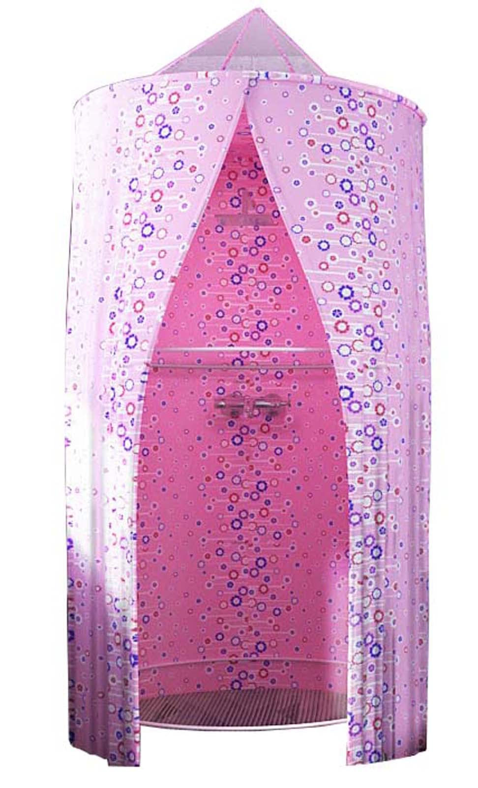 Rideau de douche portable en polyester pour camping randonnée et plage avec zip