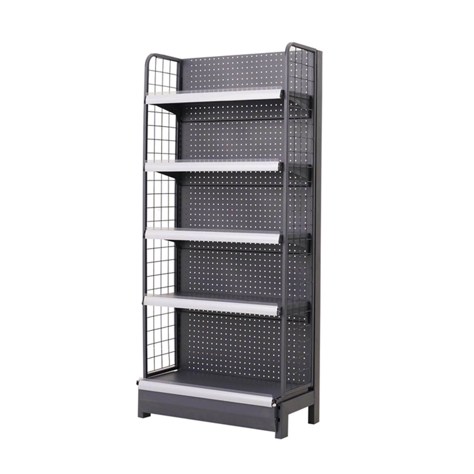 Genérico Estante Expositor de 5 Niveles para Dulces y Aperitivos, estantes metálicos Resistentes para supermercados y Tiendas de conveniencia, portatarjetas, Organizador Independiente (Negro, 92,5 cm