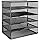 Amazon Basics 5-Tier Mesh Desk Organizer, File Holder, Paper Sorter for Office Supplies, Mail, Documents, 13.6 x 9.5 x 12.8 inches, Black