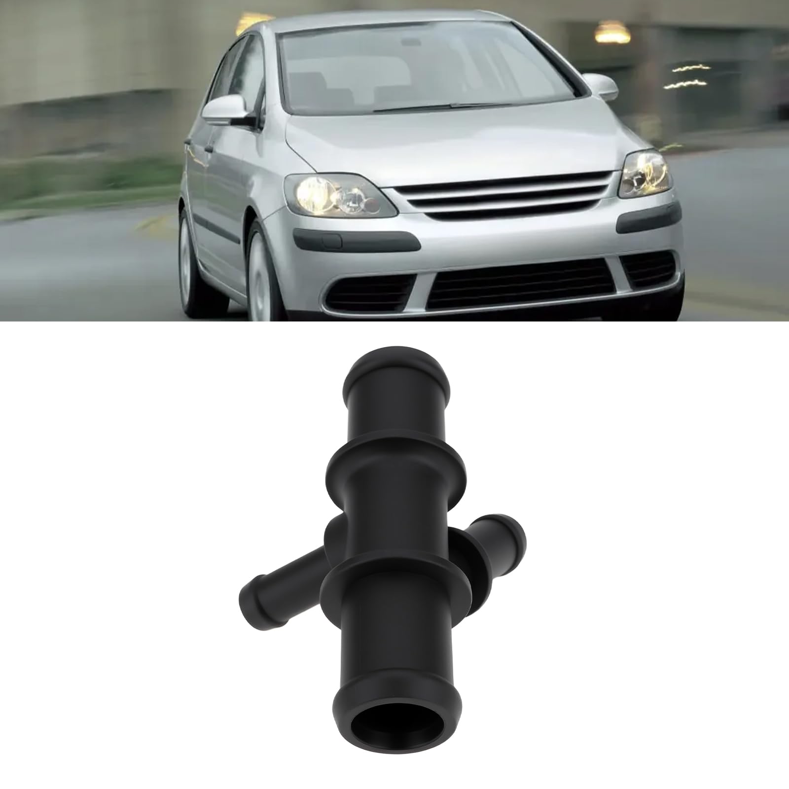 Lot de 2 Tuyaux de Distribution de Liquide de Refroidissement à 4 Voies 1K0121087P Compatible avec VW Golf Plus 10-13