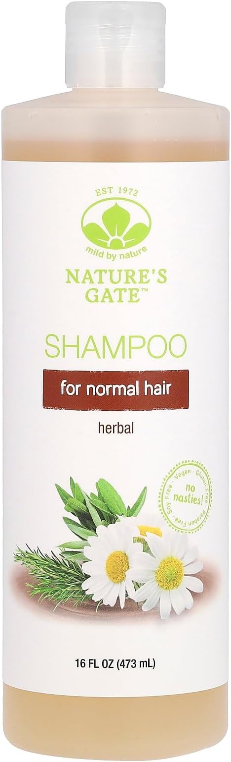 Mild By Nature (Nature's Gate), Herbal Shampoo for Normal Hair, 16 fl oz (473 ml)