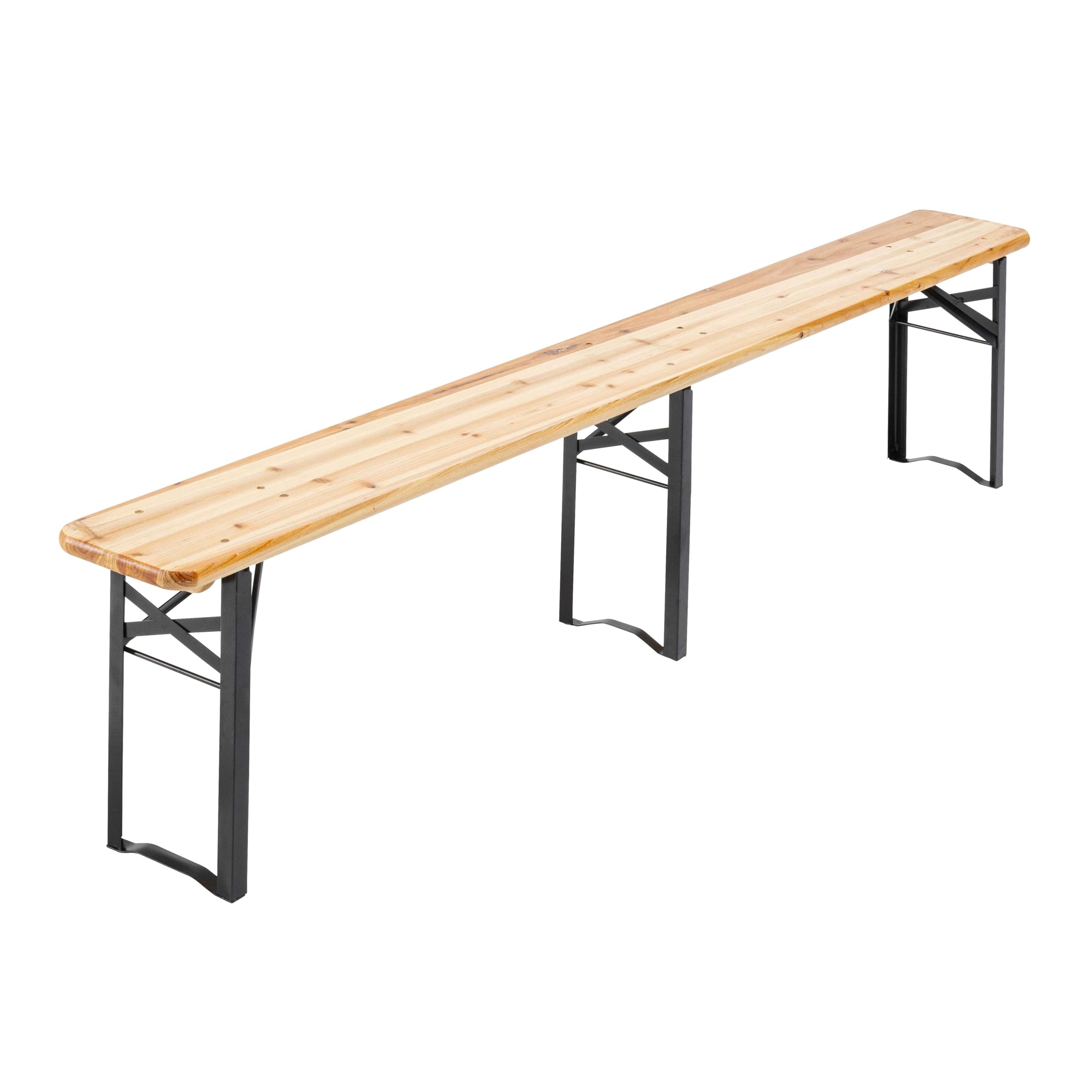 SET TABLE ET BANCS BOIS 220X70X76