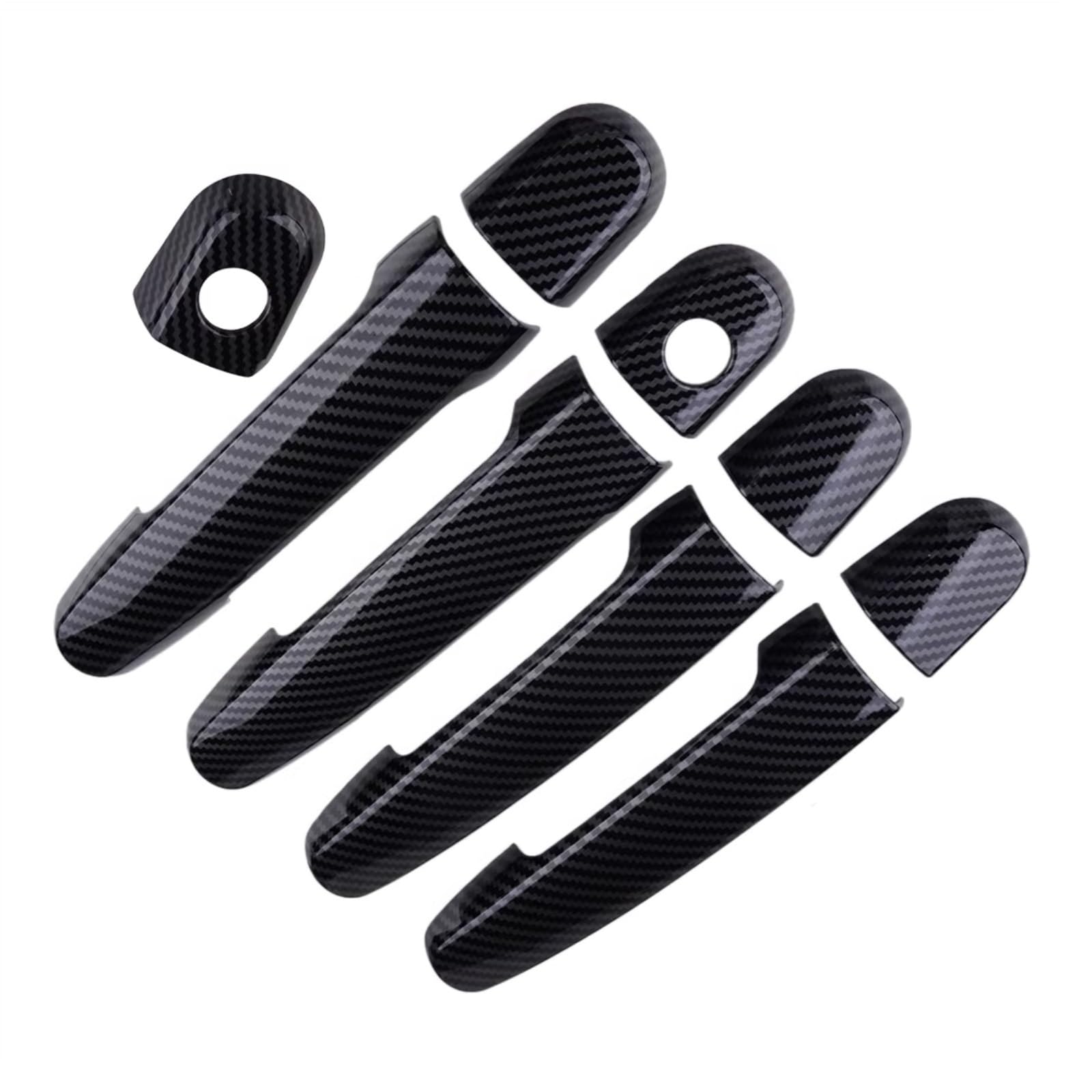 JJRFVBGT Door Handle Trim Compatible with Toyota for Yaris Sedan 2007 2008 2009 2010 2011 2012 ABS Carbon Fiber Car Exterior Door Handle Housing