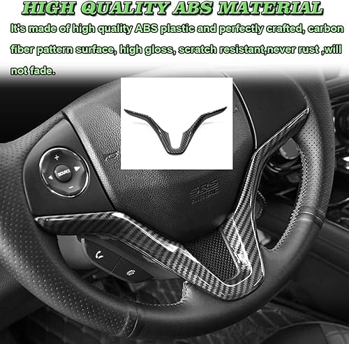 Miniatura 4 de BOYOUS Cubierta de adhesivo ABS para volante, accesorios de automóvil, decoración interior para Honda HRV HR-V 2016 2017 2018 2019 2020 2021 2022
