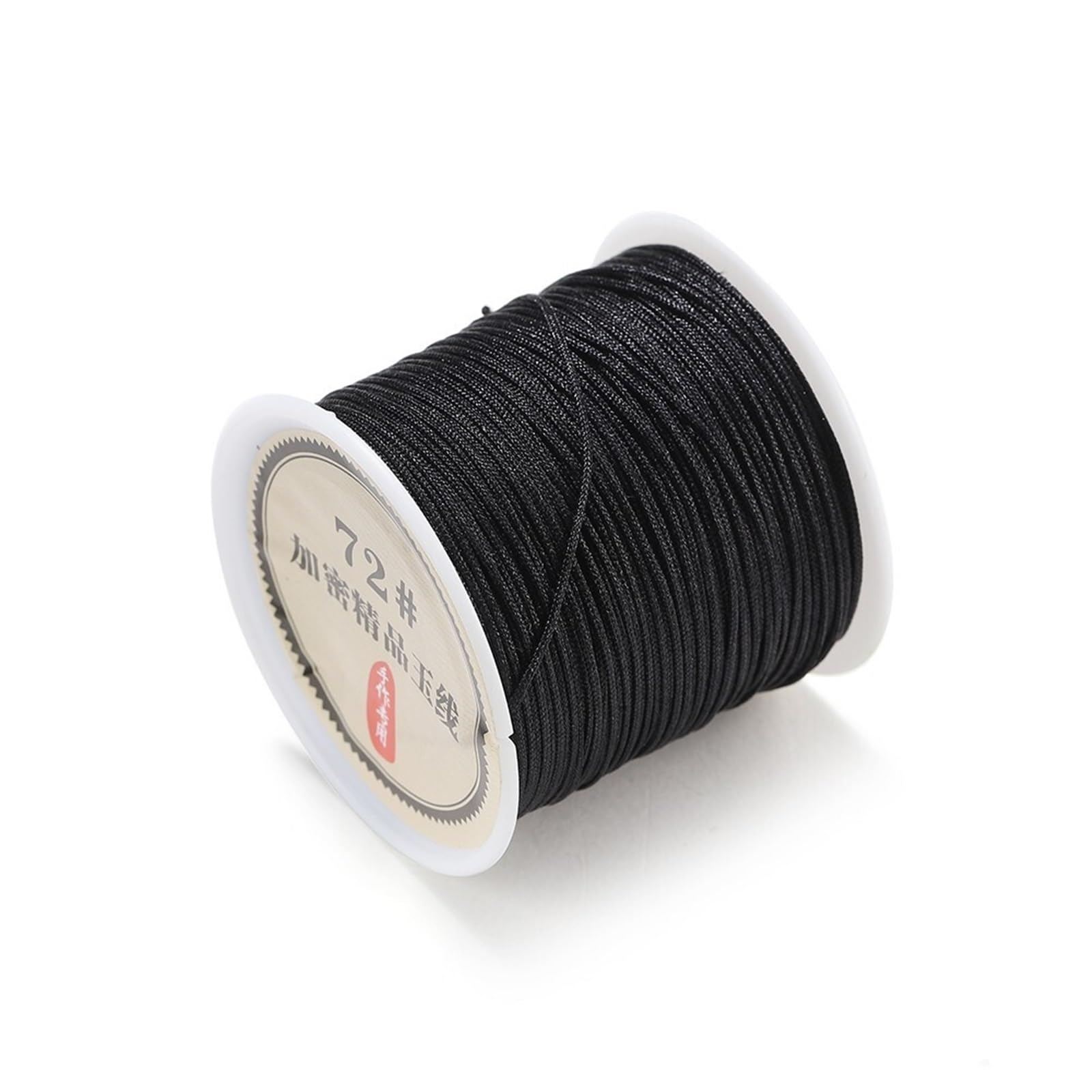 Nylon Cord Thread 20PCS 50M 0.8mm Nylon Thread Cord Macrame Rope Bracelet Braided String For DIY for Making Bracelet, Necklace, Chinese Knot(Black)
