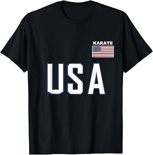 USA Flag Karate Cool Team Equipment Martial Arts Men Women T-Shirt