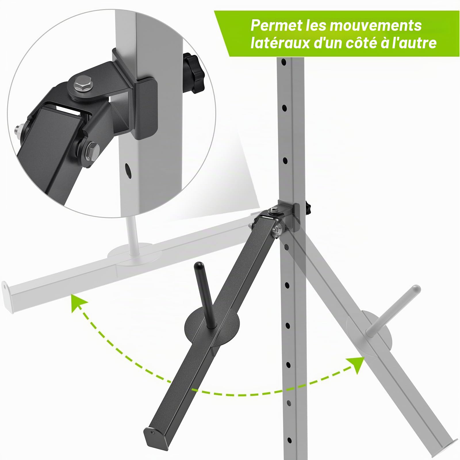 SELEWARE Ceinture Bras de Levier de Squat Fixation pour 5,1 x 5,1 cm et 7,6 x 7,6 cm Power Cage, Squat Rack Landmine Attachment, Compatible avec des Disques d'haltères de 2,5 cm et 5,1 cm