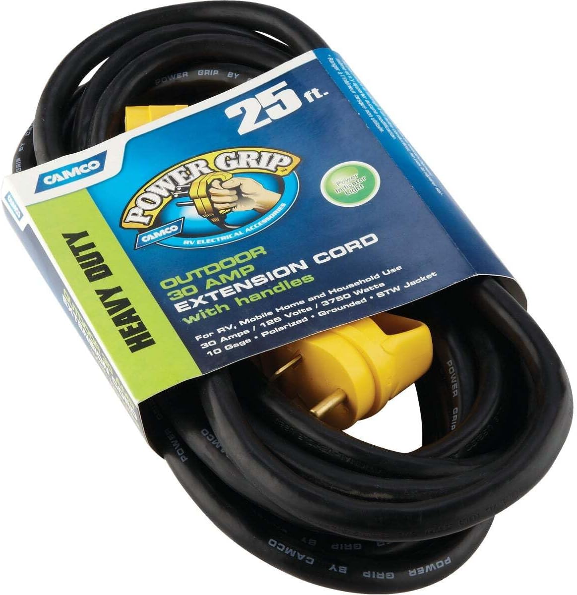 Camco 55191 - RV Trailer Camper Ez Grip Cord 25' 30A Camco RV 55191