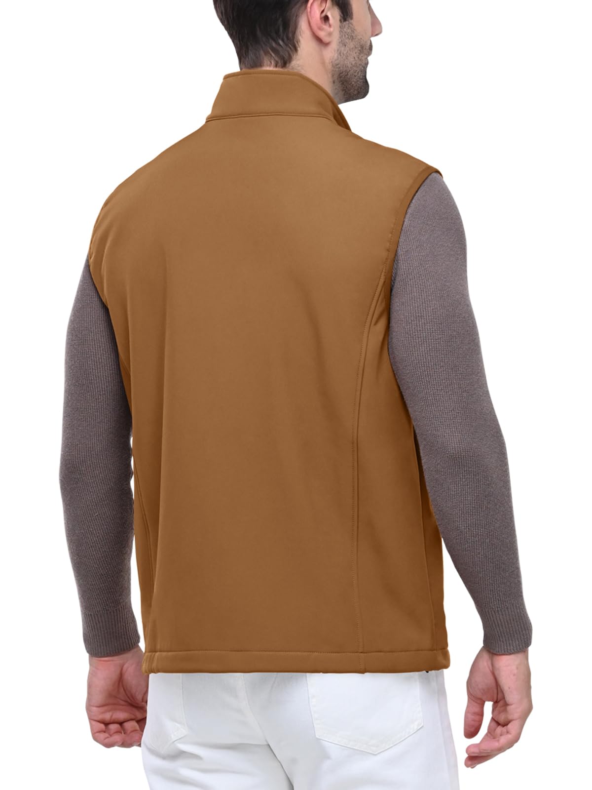 Outdoor Ventures Gilet softshell pour homme, imperméable, coupe-vent, sans manches, sportif, plusieurs poches, body chaud, gilet softshell pour homme