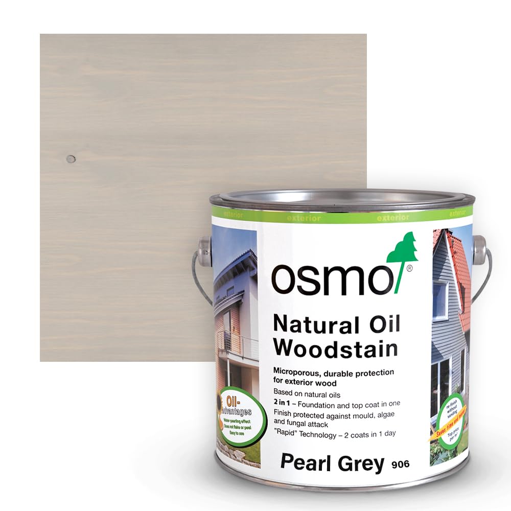 Natural Oil Woodstain Matt (906 - Pearl Grey, 2.5l)