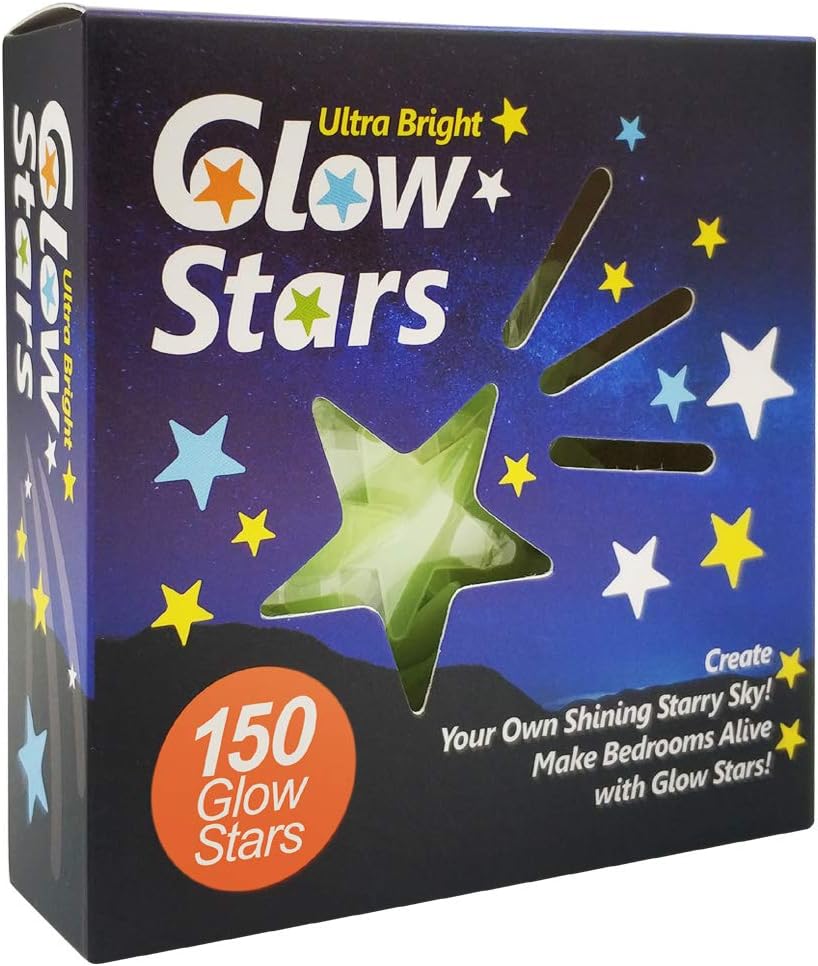 Glow in The Dark Stars - Glow in The Dark Stars for Ceiling - Ceiling Stars for Boys Room Decor Kids Room Decor for Girls - Glow in The Dark Stickers for Space Decor Ceiling Decor Wall Décor