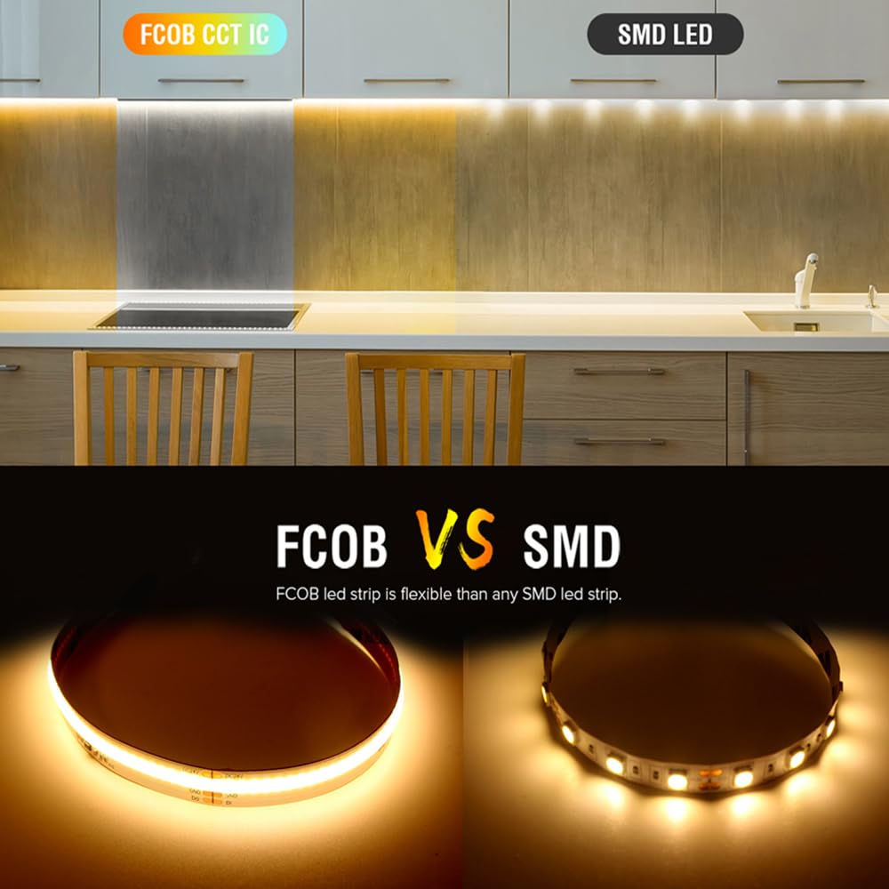 10 m WS2811 COB acqua corrente corsa di cavalli fluenti, striscia di luce bianca calda LED Pixel Band DC24 V 360 LEDs/m monitorato con controller RF 24 V alimentatore di rete