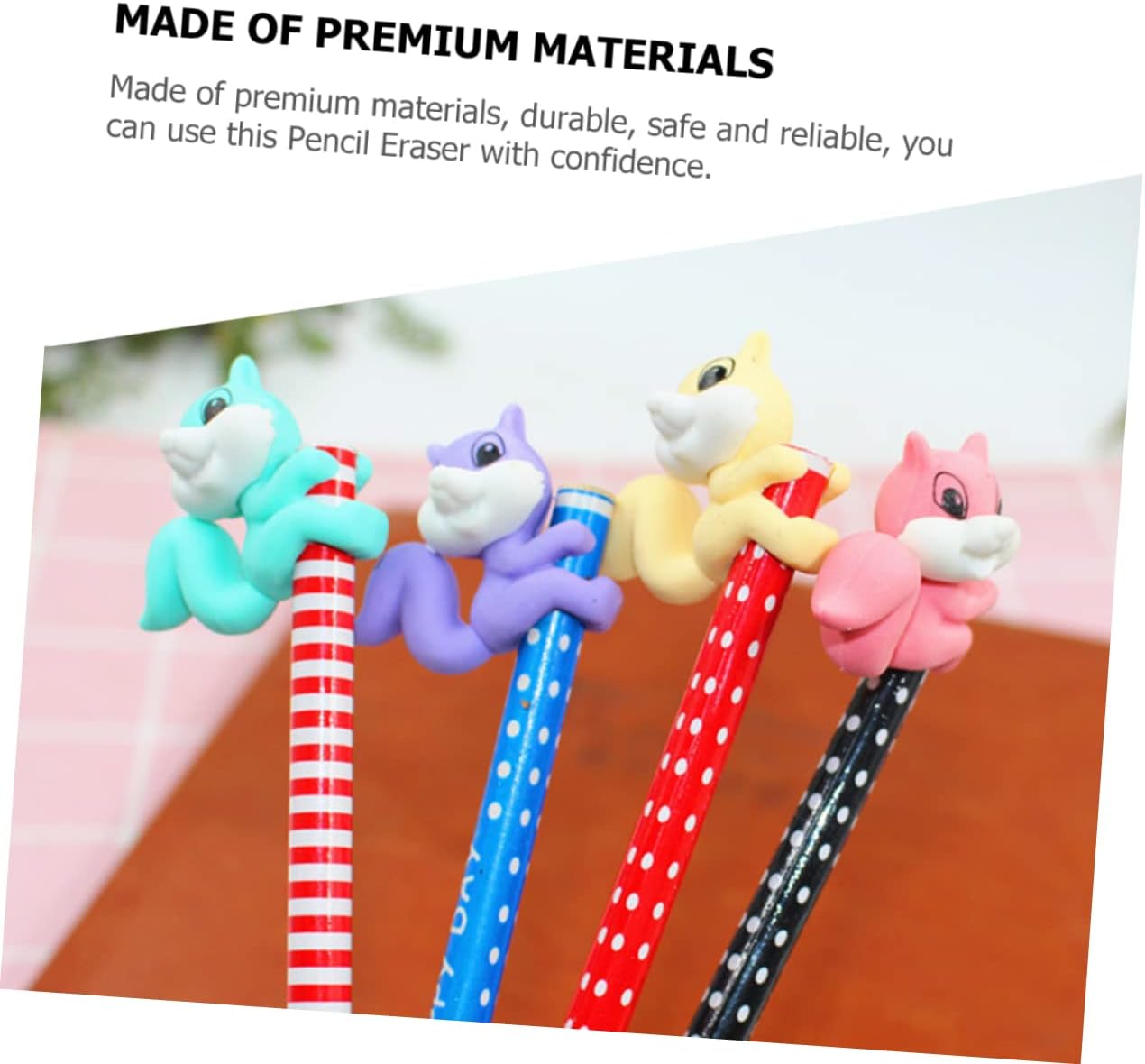 36Pcs Cartoon Squirrel Erasers for Adorable Tiny Erasers for School Supplies Art Projects and Fun Prizes Safe Material Random Color