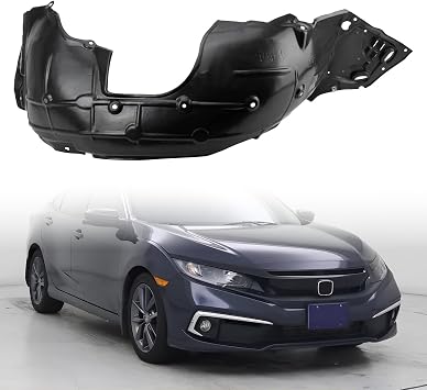 Front Right Inner Fender Liner Passenger Side Fits for 2017-2019 Honda Civic Replacement of HO1249177