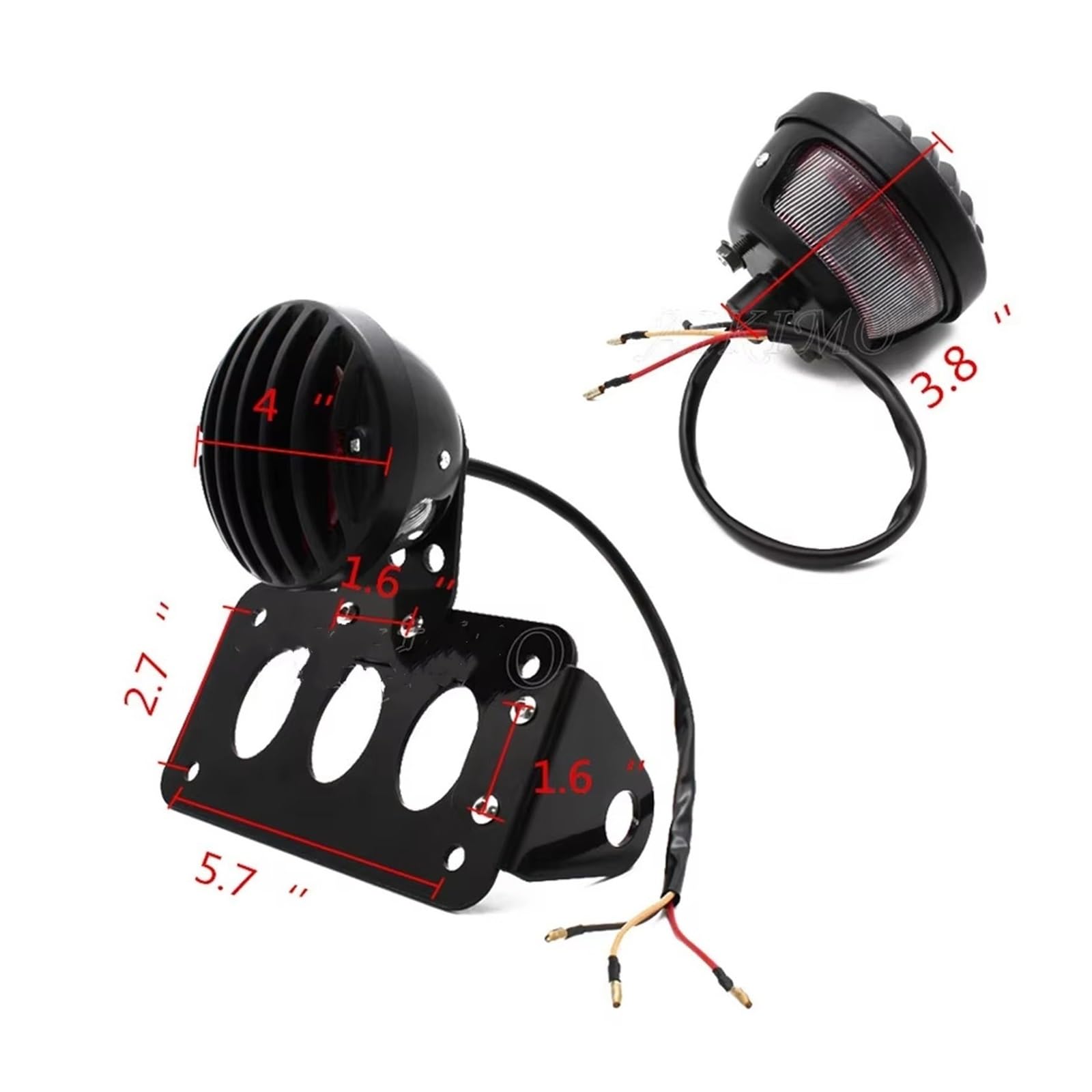 Phare Avant Moto pour Sportsters Bobbers Choppers Feu Stop Arrière Latéral avec Support Plaque D'immatriculation LED Phares Avant