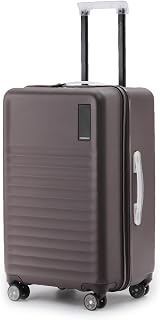 Aisle Trunk Check-in Luggage Trolley Bag-65cm(70L),Polycarbonate Hardshell,Frosted Hardware,TSA Lock,YKK Zipper,360° 8 Silent Wheels,Medium Suitcase for 7-14 Day Travel,Brown(Cool Beans)