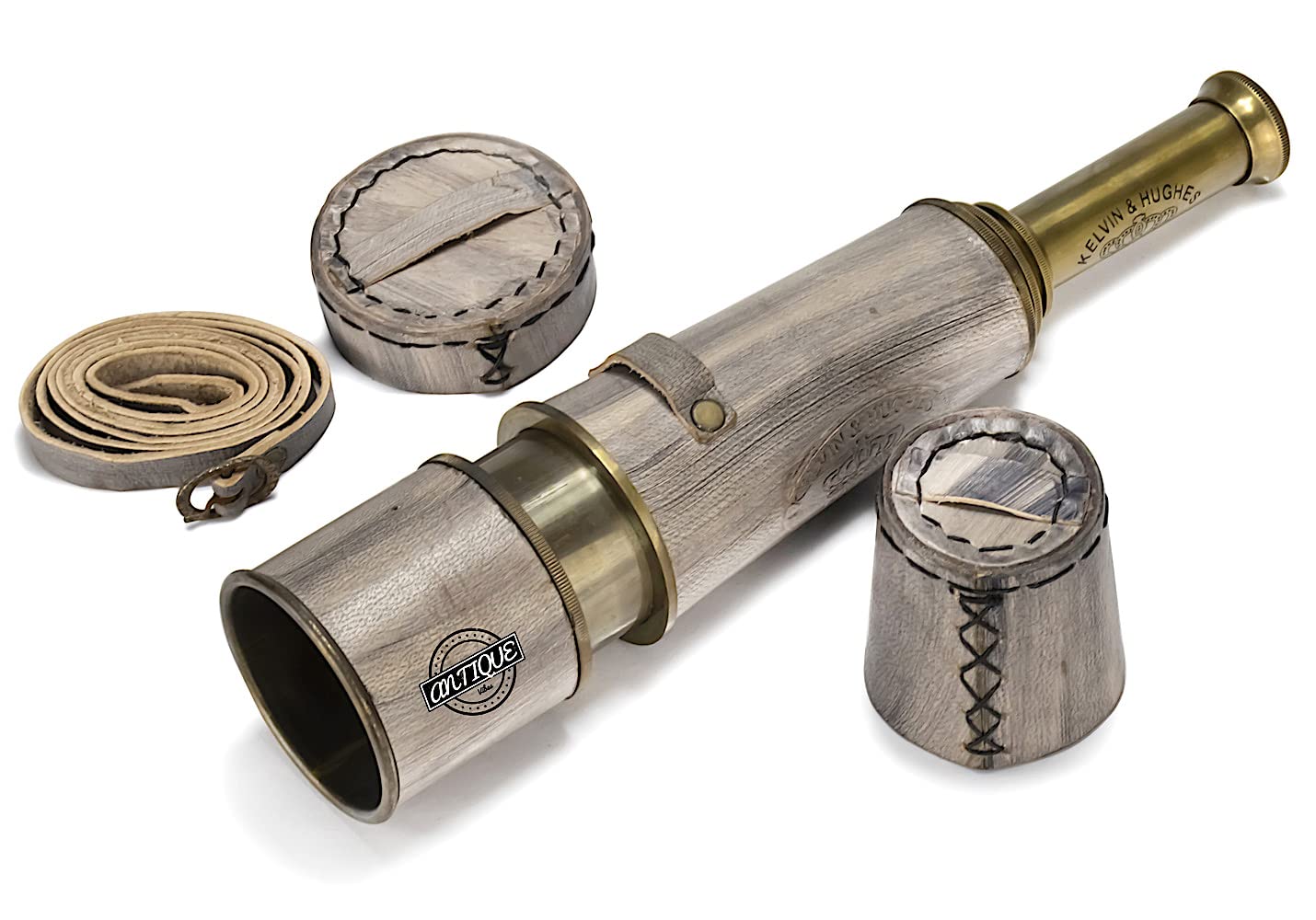 Telescopio vintage in ottone con lente di ingrandimento 10X, per principianti, marinaio, pirata, steampunk, retrò, regali per uomini, regali educativi per figlio, strumento per campeggio