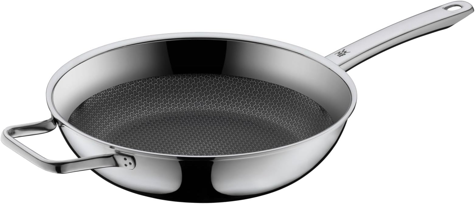 WMF Professional Resist Casserole/Frying Pan - 28 cm Diameter - Coated with a Multi-Layer Material - High Edge - Honeycomb Structure - Suitable for Induction Cookers & Ovens