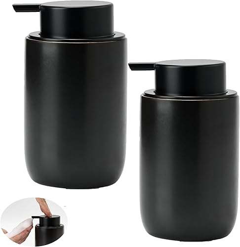 GIRLUFO Dispensador de jabón de manos para baño con bandeja de almacenamiento de joyas, dispensador de jabón y loción de plata de oso de 21 onzas