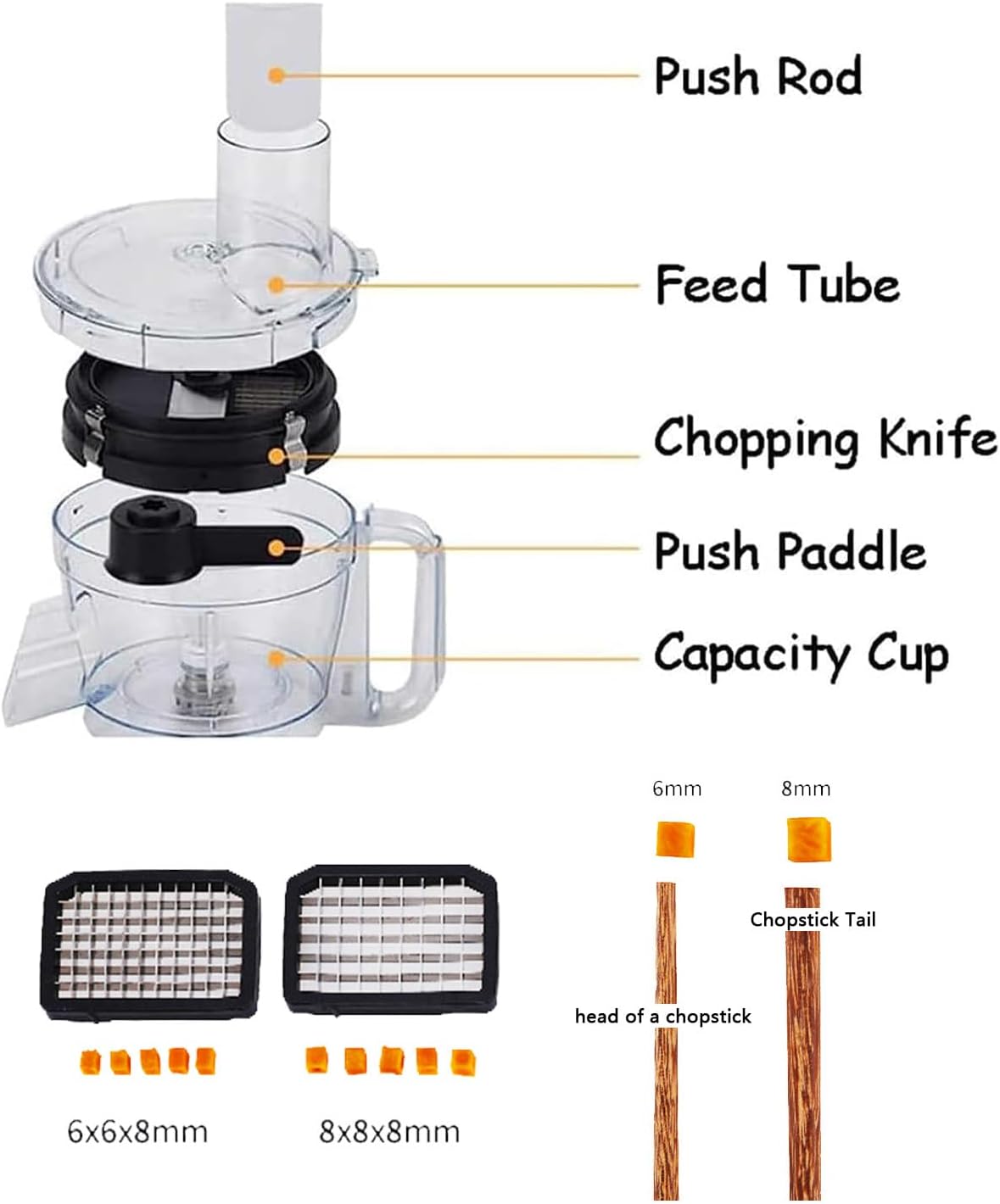 Electric Vegetable Chopper, Electric Vegetable Dicer,Multifunctional Food Cutter, 800W Motor, Stay-Sharp Blade,for Commercial Home Use