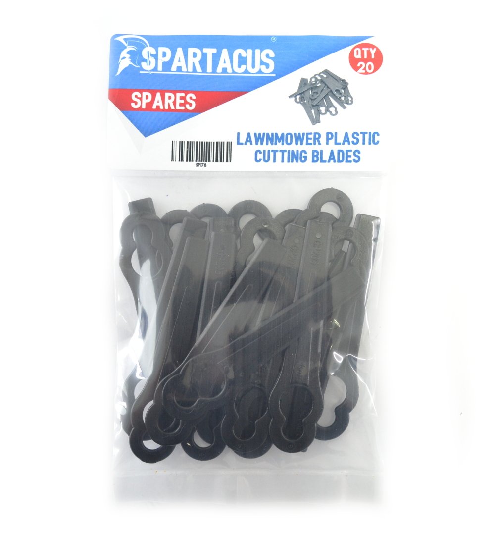 Spartacus Lawnmower Plastic Blades x20 Fits Flymo E250 Minimo SX Sprinter E25