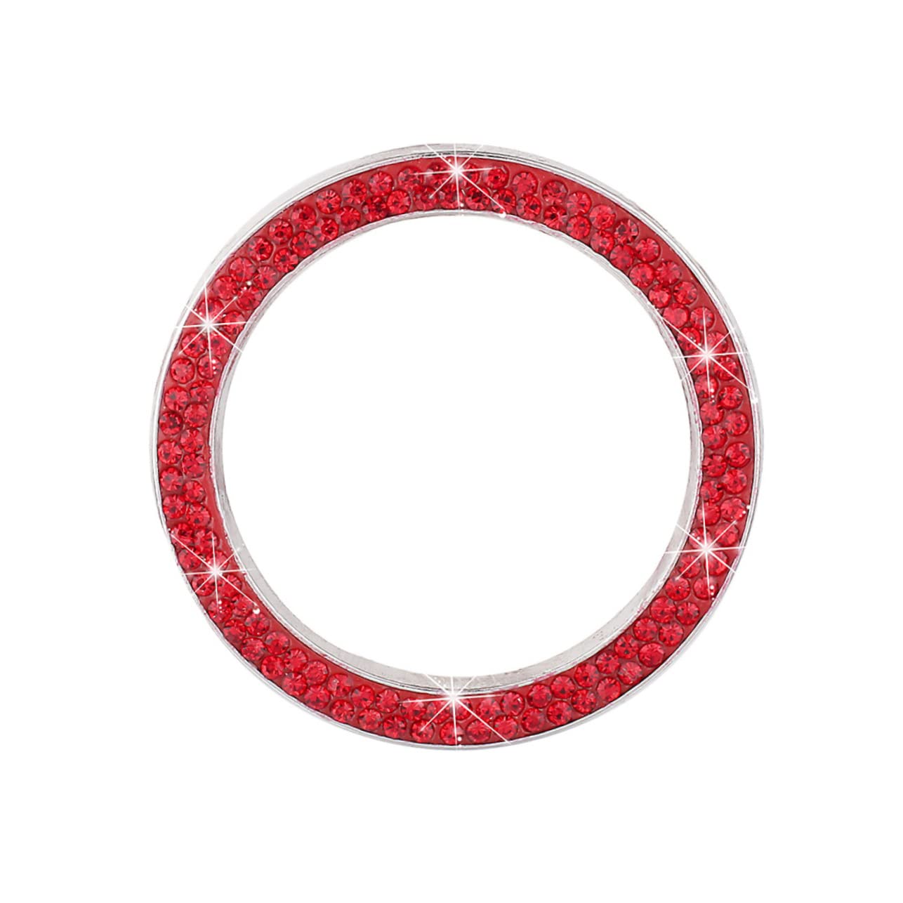 ibasenice 15 Pcs Universal Reifen Ventilkappen Strass Zündknopf Auto Staubkappe Rostfrei Auto Ventilkappen Rot