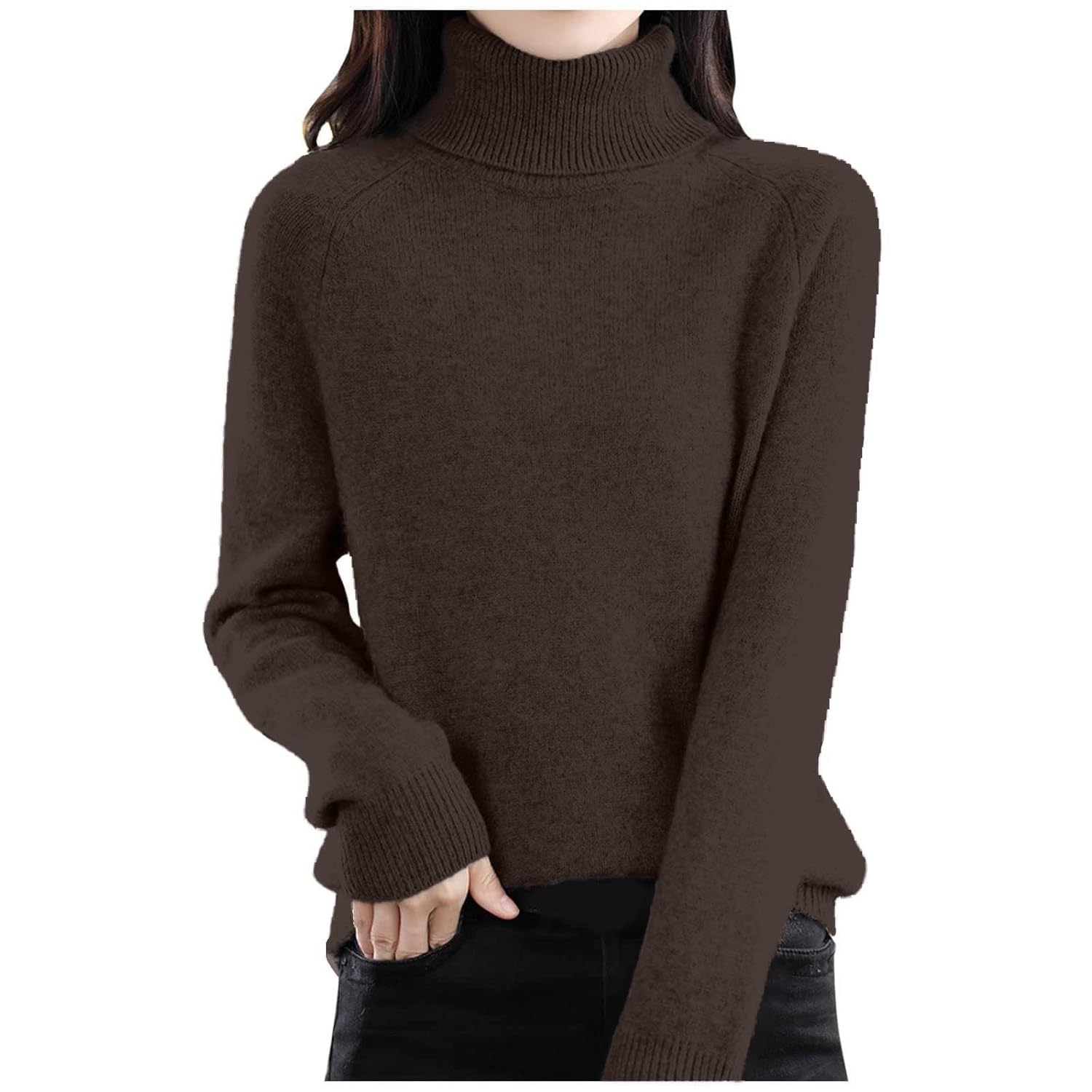 Cashmere Sweaters for Women Chunky Knit Oversized Turtleneck Sweater Cute Pullover Sweaters Winter Pullover Layering Tops