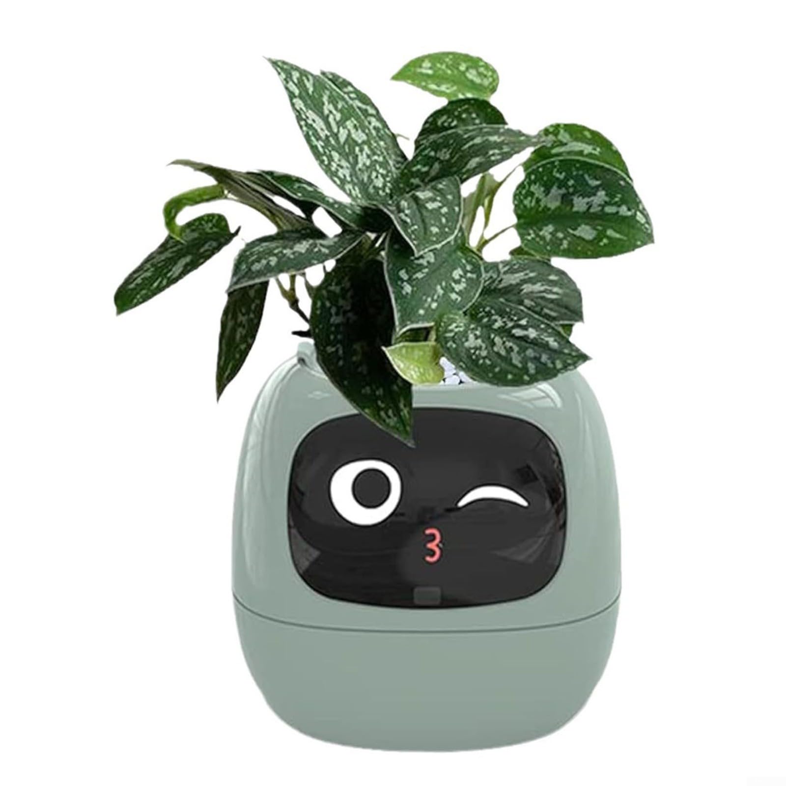 Smart Pet Vaso da fiori interattivo compagno di giardinaggio automatico sensore di irrigazione Flora Care Robot auto-irrigazione vaso Home Office Decor (verde)