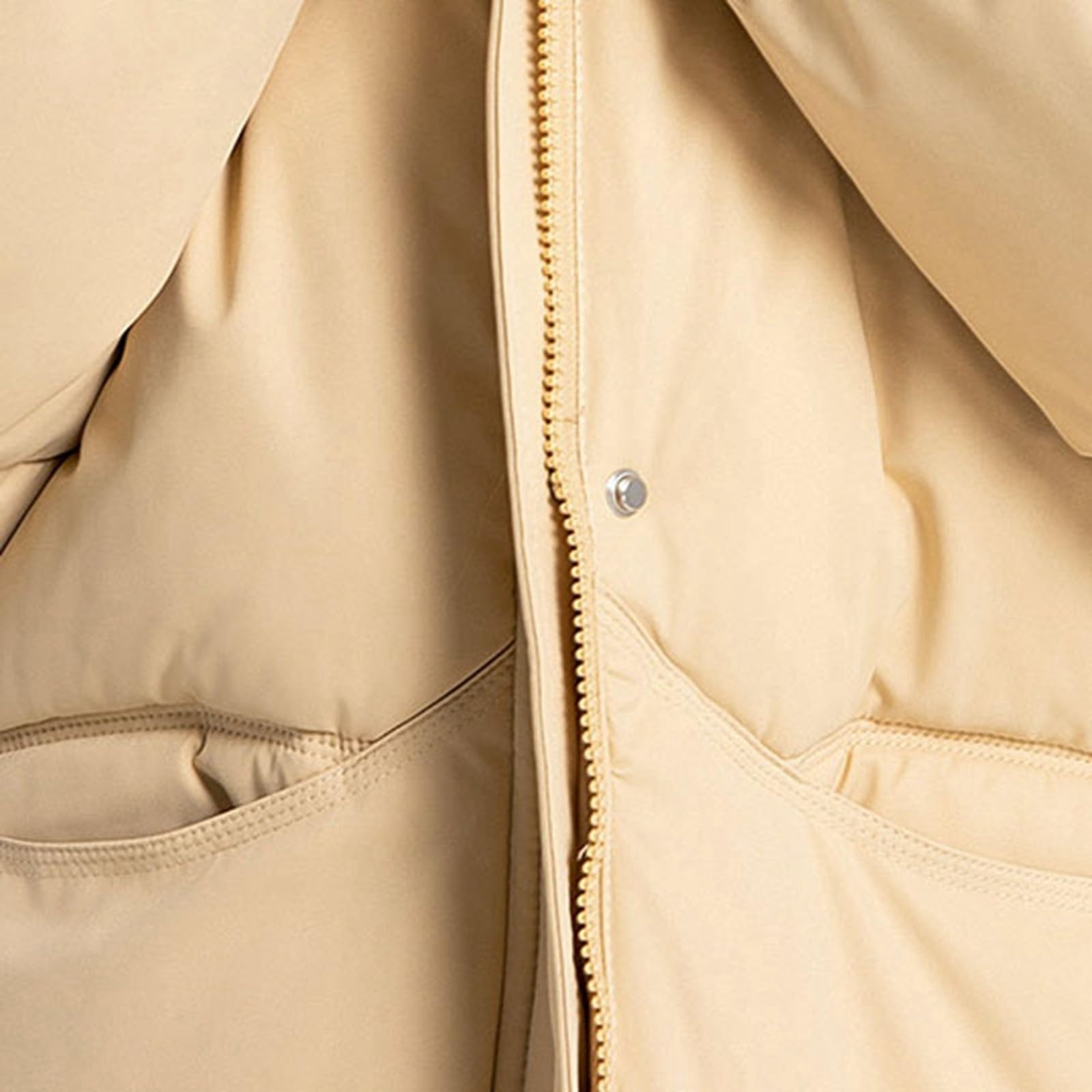 Generisch Steppmantel Damen Lang Übergangsjacke Steppjacke Leicht Übergang Winter Pufferjacke Damen-Steppmäntel Leichte Mädchen Parka Jacke Winterjacke Mantel