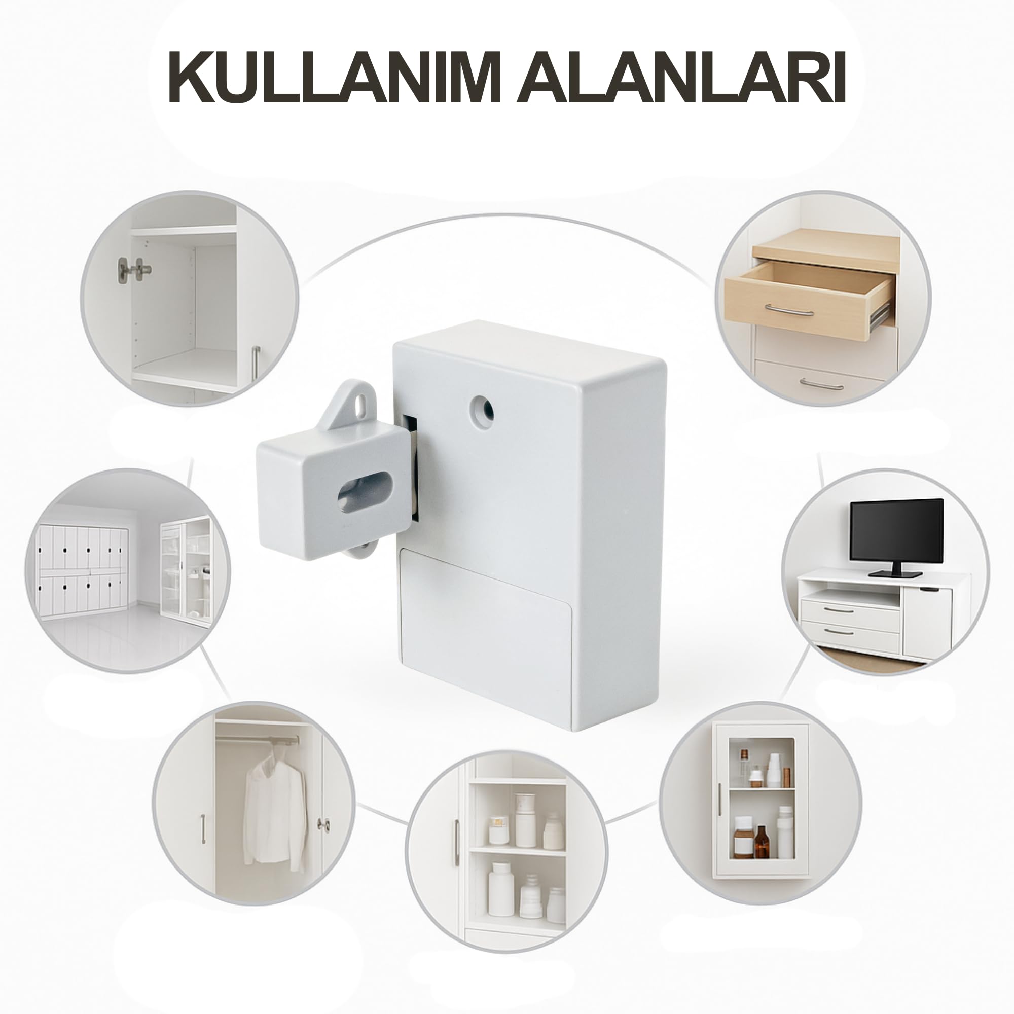 Bilgisanet 13.56 MHz RFID Elektronik Dolap Ve Çekmece Kilidi – MIFARE Kart & Etiket Destekli, Anahtarsız Dolap Güvenliği