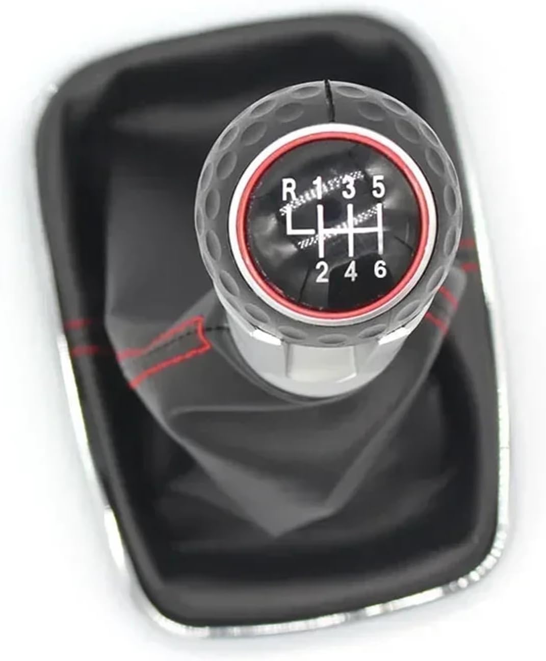 フォルクスワーゲン 1999-2004 ゴルフ 4 IV MK4 GTI R32 ボラ ジェッタ MT 12mm 5/6 スピード ギアシフトノブカバー(GTI 6 Speed)に対応。