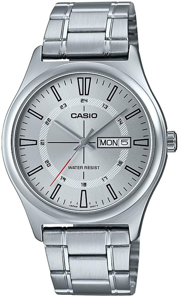Casio MTP-V006D-7C Men's Stainless Steel 24 Hour Silver Index Dial