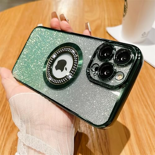 �O���f�[�V���� �O���b�^�[ �y�[�p�[ �����Y �v���e�N�^�[ �P�[�X iPhone 13 14 12 11 Pro Max 14 Plus�p �_�C�������h ���S �r���[ �}�O�l�b�g Magsafe�Ή� �����J�o�[(�O���[���AiPhone 11 Pro Max