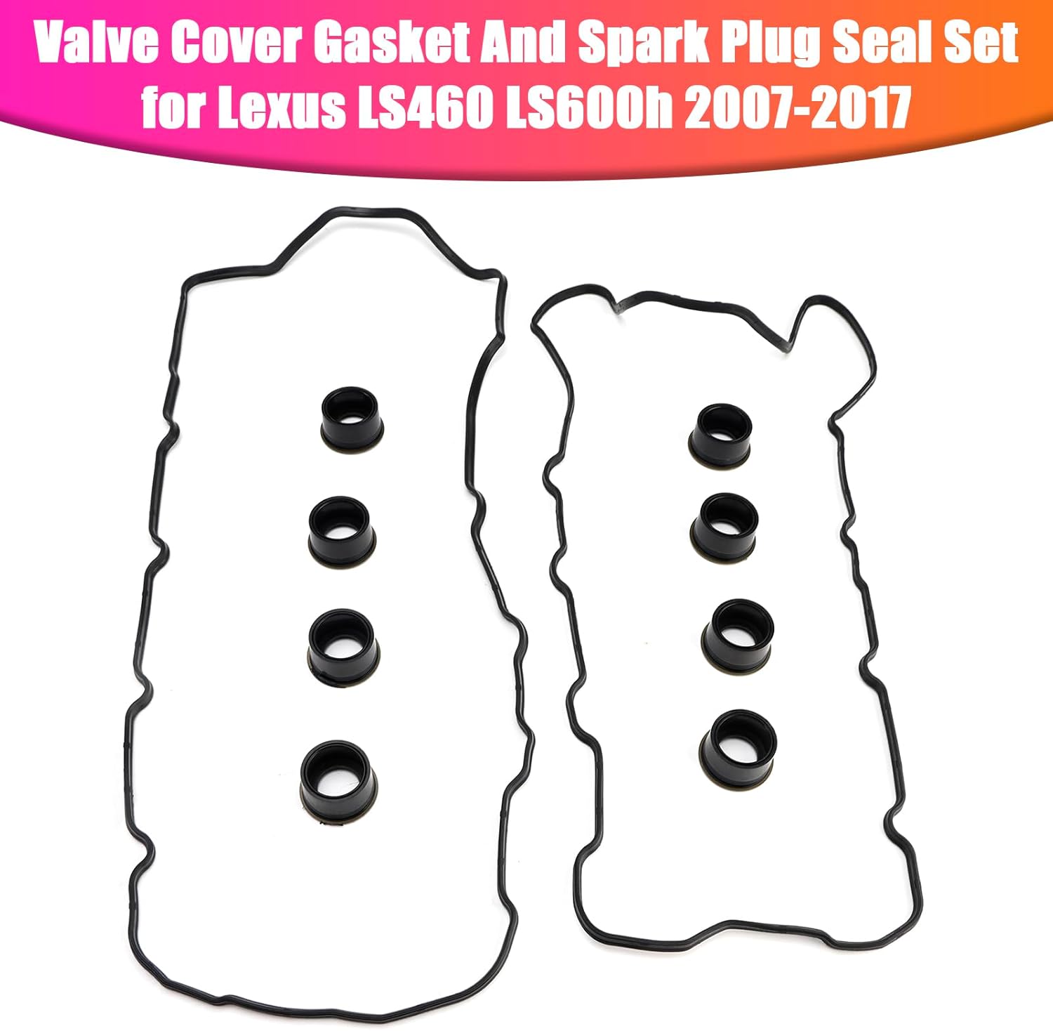MAD HORNETS Valve Cover Gasket And Spark Plug Seal Set For Lexus LS460 LS600h 2007-2017
